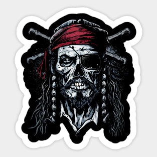 Captain pirate zombie Sticker